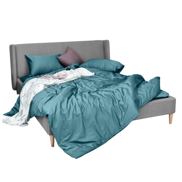 Lenjerie pat SATIN + Cearsaf mint (1)