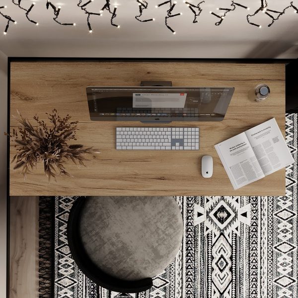 Masa Brevity Loft kraft gold negru 140_2