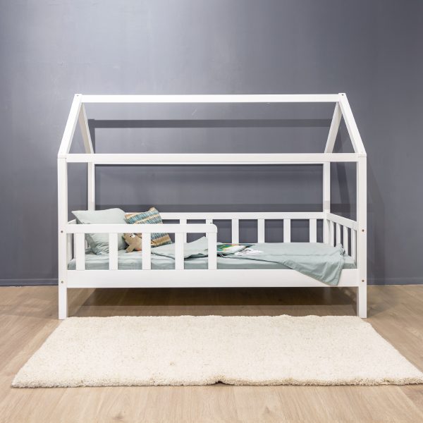 Pat casuta Jasmine 90×200 alb (7)
